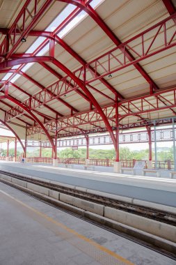 Hua Hin, Tayland - 31 Mayıs 2024 Hua Hin Tren İstasyonu, Tayland.