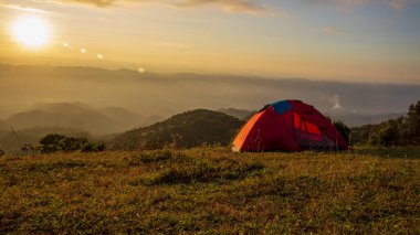 Doi Pui Ko, bir turist merkezi, bir kamp alanı, bir bakış açısı, Mae Hong Son, Tayland
