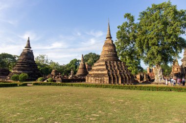Sukhothai, Tayland - 27 Kasım 2024 Si Satchanalai antik bir turistik merkezdir..