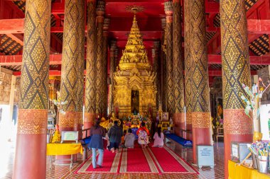 January 11, 2025, the principal Buddha image of Wat Phra That Lampang Luang, Thailand. clipart