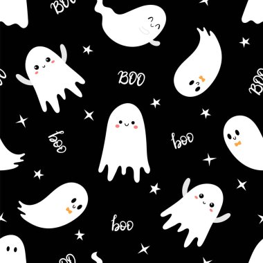 Cadılar Bayramı kusursuz. Çocuksu çizgi film tarzı. Vektör illüstrasyonu