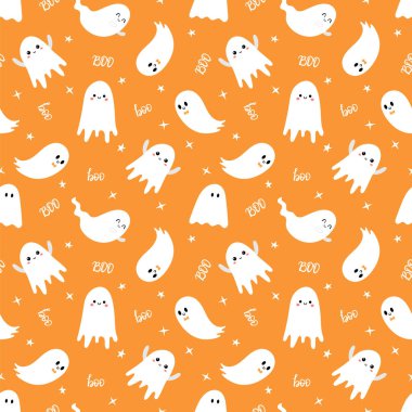 Cadılar Bayramı kusursuz. Çocuksu çizgi film tarzı. Vektör illüstrasyonu