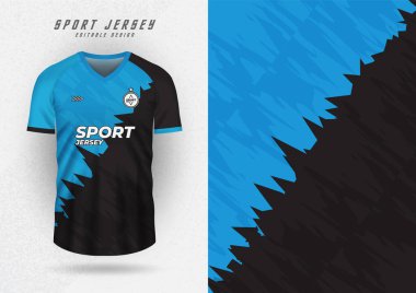 Background mockup for sports shirt, race shirt, running shirt, pattern, diagonal wave isolated on blue and black.