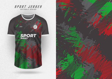 t shirt design background for team jersey racing cycling football game black red green striped shirt clipart