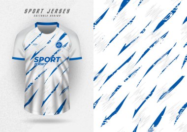 Background for sports jersey, soccer jersey, running jersey, racing jersey, white and blue stripes pattern.