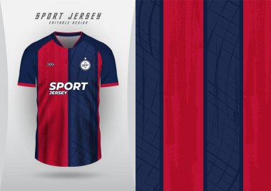 Spor forması, futbol forması, koşu forması, yarış forması, dört desen, kırmızı ve deniz çizgileri..