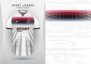 Forma, futbol forması, koşu forması, yarış forması, beyaz desen, dizayn edilmiş kırmızı mavi buğday şeridi..