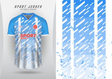 Spor forması için arka plan, futbol forması, koşu forması, yarış forması, dizayn edilmiş mavi desen.