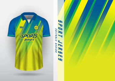 Arka plan süblimleşmesi açık hava spor forması futbol forması futsal forma forma forma forma forma koşuyor forma sporu gradyan desen sarı, yeşil, mavi