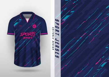 Arka plan süblimleşmesi açık hava spor forması futbol forması futsal forma koşan forma yarış antrenmanı, grunge desen, lacivert.