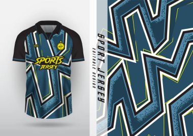 Jersey, açık hava spor tasarımı, forma, futbol, futsal, koşu, egzersiz, tahıl deseni, klasik tarz, siyah lacivert..