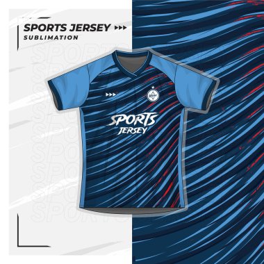 Jersey tasarımı, forma, futbol, futsal, koşu, badminton, tenis, egzersiz, mavi fırça deseni