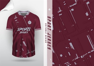 Jersey tasarımı, forma, futbol, futbol, futsal, koşu, badminton, tenis, egzersiz, rugby, doku deseni, yarım ton, kırmızı, açık mavi.