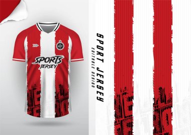 Jersey tasarımı, forma, futbol, futbol, futsal, koşu, badminton, tenis, egzersiz, rugby, serbest düzen, kırmızı, beyaz