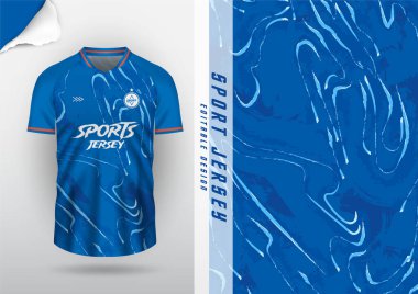 Jersey tasarımı, forma, futbol, futbol, futsal, koşu, badminton, tenis, egzersiz, rugby, sıvı desen, mavi