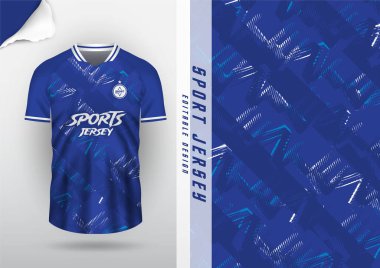 Jersey tasarımı, forma, futbol, futbol, futsal, koşu, badminton, tenis, egzersiz, rugby, yüzey deseni, mavi zigzag çizgileri