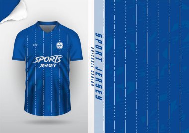 Jersey tasarımı, forma futbolu, futbol futsal, koşu badminton, tenis, egzersiz, rugby, mavi grunge deseni