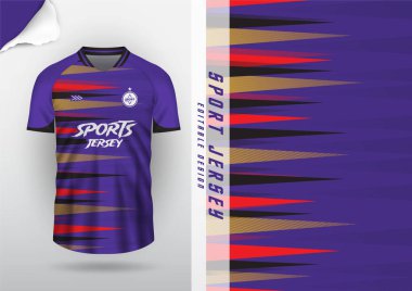 Jersey tasarımı, forma, futbol, futbol, futsal, koşu, badminton, tenis, egzersiz, rugby, çizgili, mor, sarı, kırmızı