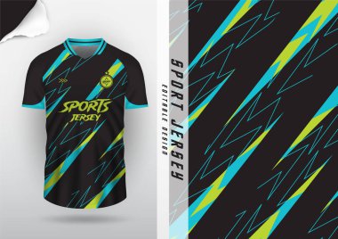 Jersey tasarımı, forma, futbol, futbol, futsal, koşu, badminton, tenis, egzersiz, rugby, çizgili, mavi, siyah