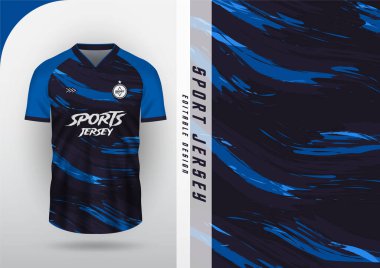Jersey tasarımı, Jersey, Football, Futsal, Running, Badminton, Tennis, Wave deseni, fırça, Blue