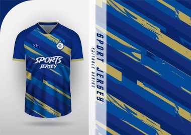 Jersey tasarımı, Jersey, Football, Futsal, Running, Badminton, Tennis, Blue Gold Stripes