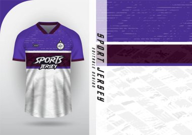 Jersey tasarımı, Jersey, Futbol, Futbol, Futsal, Koşu, Badminton, Tenis, Egzersiz, Klasik desen, Fırça çizgileri, Beyaz, Mor, Kırmızı
