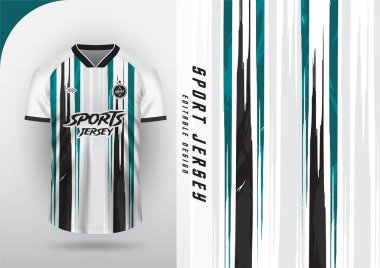  Jersey tasarımı, Jersey, Football, Futsal, Running, Badminton, Tennis, egzersiz, Straight Brush Destern, White, Green, Black