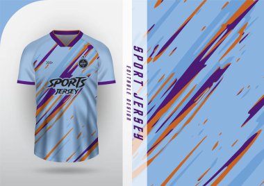 Jersey tasarımı, Jersey, Football, Futsal, Running, Badminton, Tennis, egzersiz, düz fırça deseni, Sky Blue