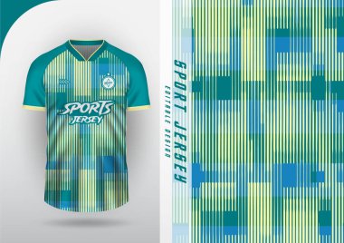 Jersey tasarımı, Jersey, Futbol, Futbol, Futsal, Yarıtonlama deseni yeşil