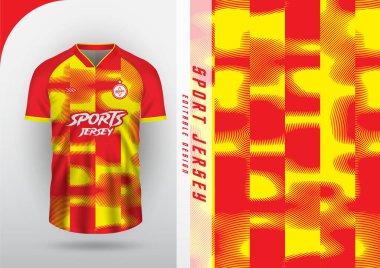 Jersey tasarımı, Jersey, Football, Futsal, Futsal, Yarıton deseni kırmızı sarı