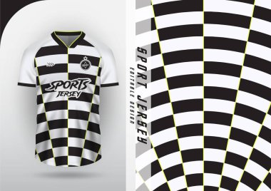 Jersey tasarımı, Jersey, Football, Futsal, Black and White dama tahtası deseni