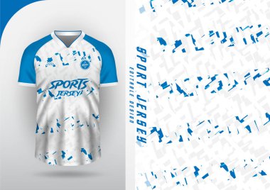 Jersey tasarımı, Jersey, Football, Futsal, Model, Grunge White, Blue