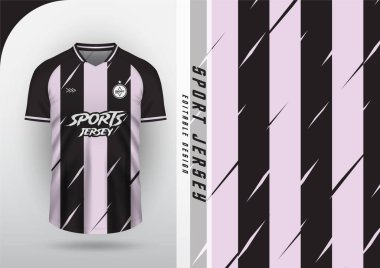 Jersey Tasarımı, Jersey, Futbol, Futbol, Futsal, Koşu, Badminton, Tenis, Egzersiz, Çizgiler ve Yağmur Damlaları, Siyah Pembe
