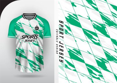 Jersey tasarımı, Jersey, Football, Futsal, Running, Badminton, Tennis, Egzersiz, Yeşil ve beyaz kareli desen