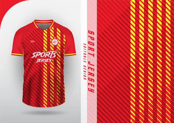 Jersey tasarımı, Jersey, Football, Futsal, Running, Badminton, Tennis, Egzersiz, Zigzag desenli kırmızı ve sarı