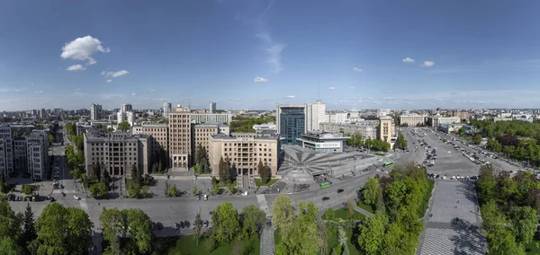 Aerial Wide View Karazin National University Northern Building Freedom Square — Stock Photo, Image