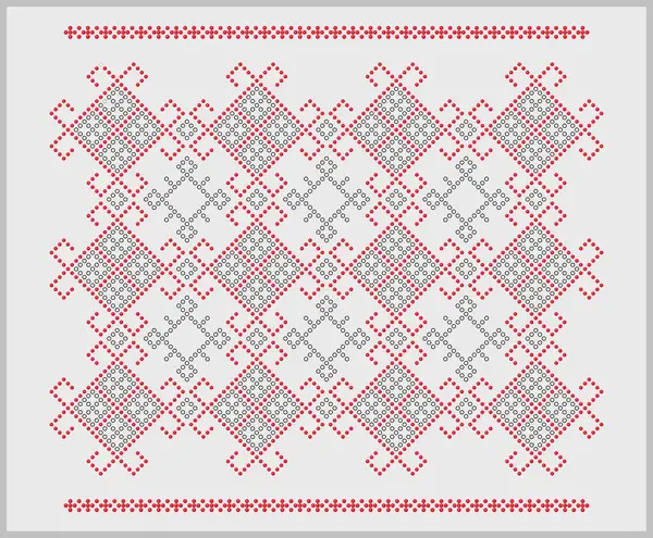 Geleneksel kırmızı ve siyah desenli boncuklu Mykolaiv bölgesinden, Ukrayna vyshyvanka süslemeleri