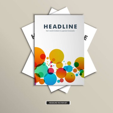 Kitap kapağı kaotik renkli toplar ES'lerle.