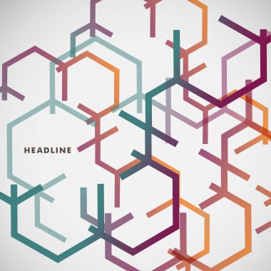 Hafif bir arka plan üzerinde renkli kırık çizgiler.