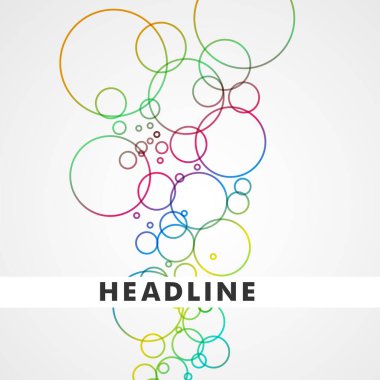 Hafif bir arka plan üzerinde güzel renkli daireler.