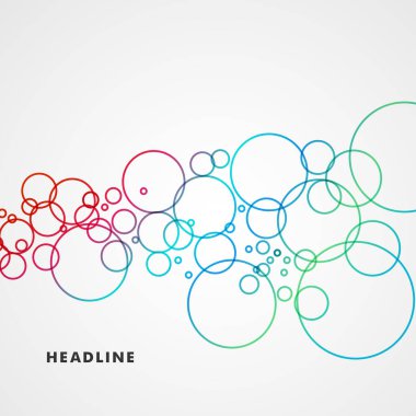 Hafif bir arka plan üzerinde güzel renkli daireler.