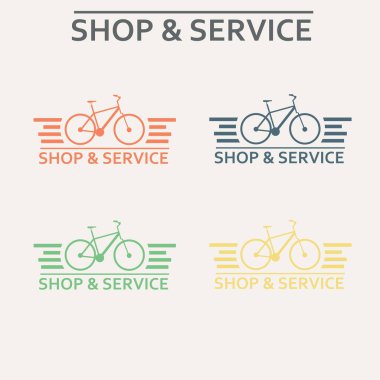 Basit düz vektör görüntüleri Bisiklet arka planda.