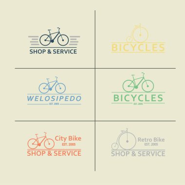 Basit düz vektör görüntüleri Bisiklet arka planda.