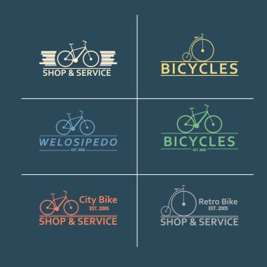 Basit düz vektör görüntüleri Bisiklet arka planda.