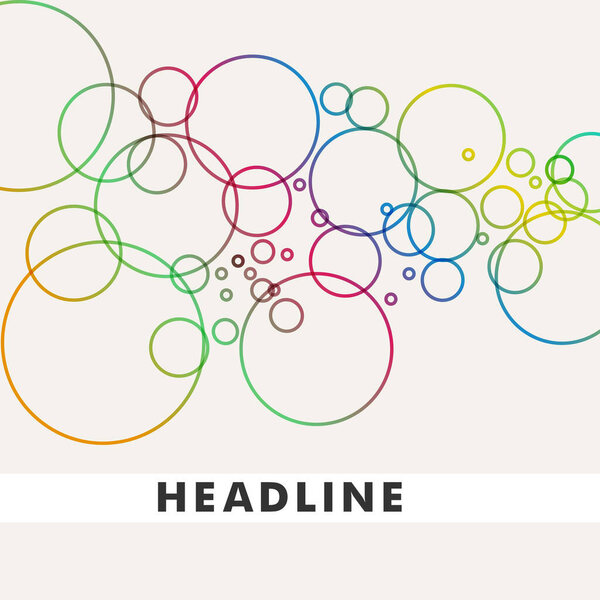 Beautiful colored circles on a light background.