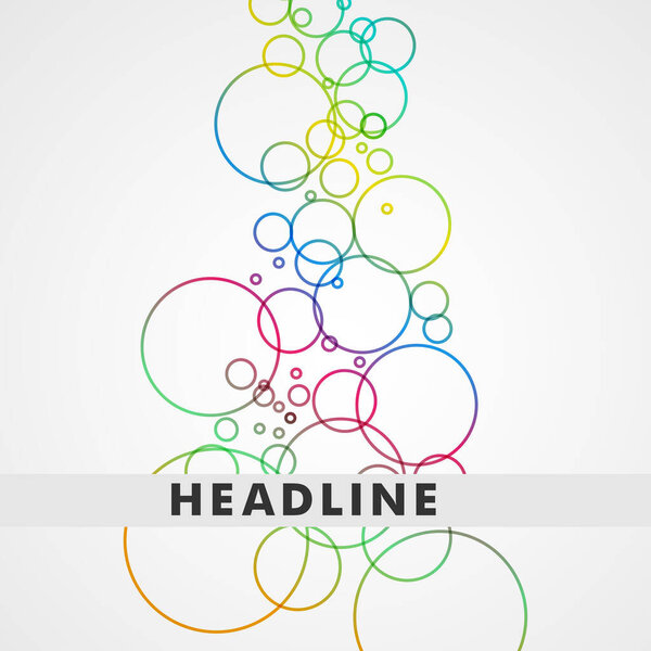 Beautiful colored circles on a light background.