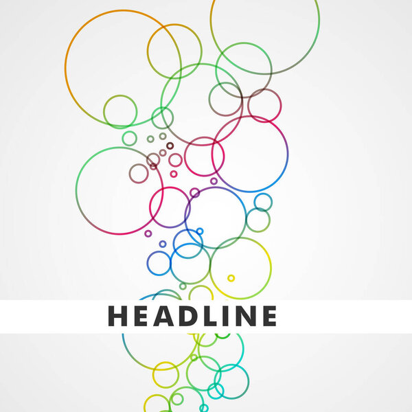 Beautiful colored circles on a light background.