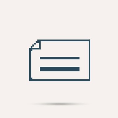 Basit piksel Simge iletişim iletileri. Vektör tasarımı.