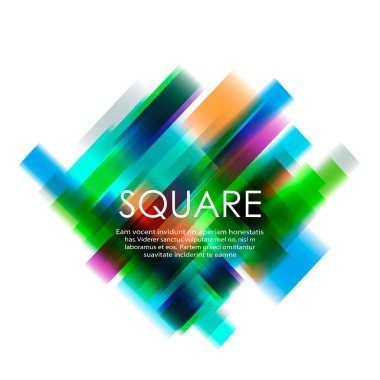 Çakışan renk kare ağ tasarlamak vektör.