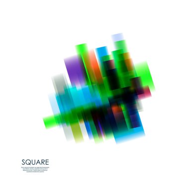 Çakışan renk kare ağ tasarlamak vektör.